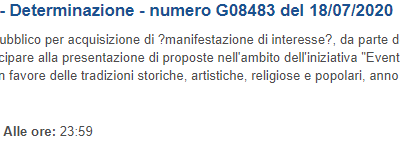 Regione Lazio_Determinazione G08483 del 18/07/2020
