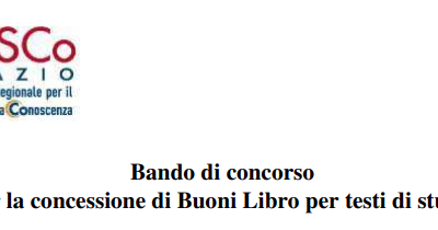 Regione Lazio_Bando di concorso per la concessione di Buoni Libro per testi di studio