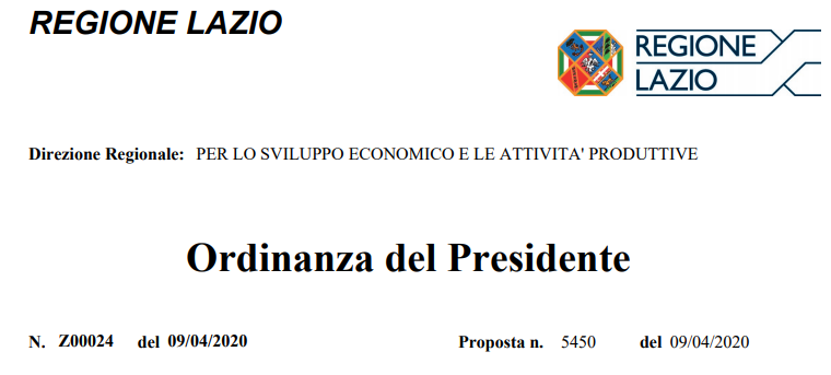 Ordinanza Regione Lazio_Z00024 09/04/2020